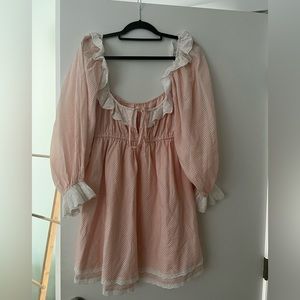 Kitteny Pink Gingham Katia Mini Dress